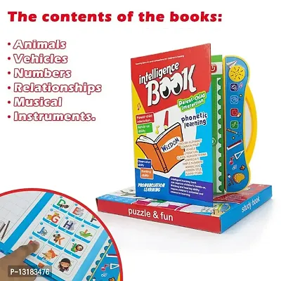 Kids Intelligence Book English Letters  Words Learning Sound Book, Fun Educational Toys. Activities with Numbers, Shapes, Animals Phonetic Learning book for Toddlers. 3+yearsMulticolor)-thumb4