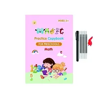 Sank Magic Practice Copybook, (4 BOOK + 10 REFILL+ 2 Pen +2 Grip) Number Tracing Book for Preschoolers with Pen, Magic Calligraphy Copybook Set Practical Reusable Writing Tool Simple Hand Lettering-thumb3