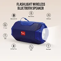 Flashlight Bluetooth Speaker  Powerfull Bass with Torch, Use Digital 2.1 HomeTheater for Outdoor Party or Travel (Blue)-thumb2