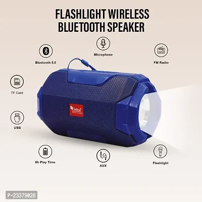 Flashlight Bluetooth Speaker  Powerfull Bass with Torch, Use Digital 2.1 HomeTheater for Outdoor Party or Travel (Blue)-thumb3