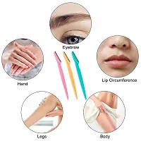 Eyebrow/Reusable  Biodegradable/Quick  Easy Facial Hair Removal At Home, 3 Pieces Eyebrow hair remover Safety Razors(pack of 1)-thumb2