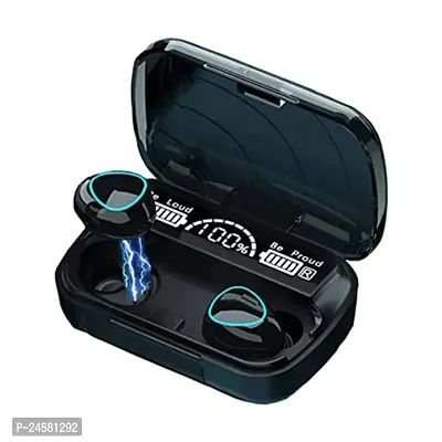 M10 TWS Bluetooth V5.1 in-Ear Wireless Earbuds with Upto 4 Hours Playback Stereo Sports Waterproof Bluetooth Earphones with Mic, Noise-Cancellation, (Black, True Wireless-thumb3