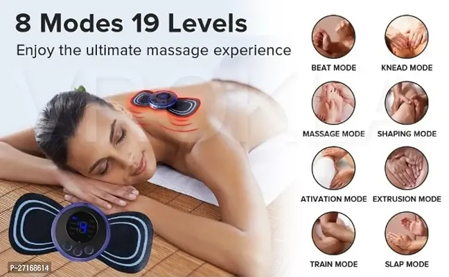 Mini Massager with 8 Modes.19 Strength Levels, Rechargeable Electric Massager Sticker, Cordless Massager, Portable Body Massage Patch For Men, Women, Shoulder, Arms, Legs, Neck Full Body-thumb5