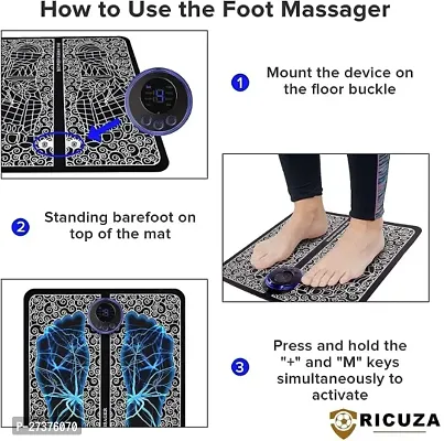 EMS Massage Pad Feet Acupuncture Stimulator Mat for Men Women, Relax Stiffness Muscles - 6 Modes (Charging Type)-thumb5
