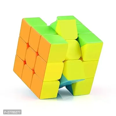 3X3 High Speed Sticker Less Magic Cube Game, Kid-thumb2