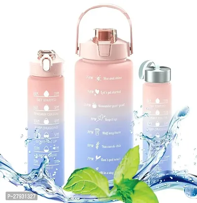 Stylish Colorful water Bottle, Pack Of 3-thumb0