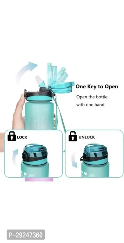 900 ml sipper bottle time water bottle Reusable Sports Water Bottle for Fitness, Gym  Outdoors-thumb3