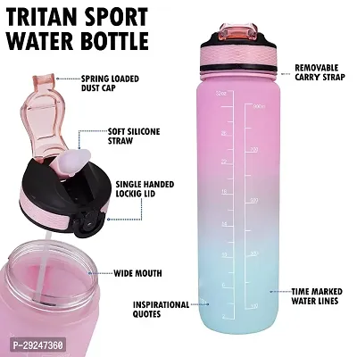 900 ml sipper bottle time water bottle Reusable Sports Water Bottle for Fitness, Gym  Outdoors-thumb4