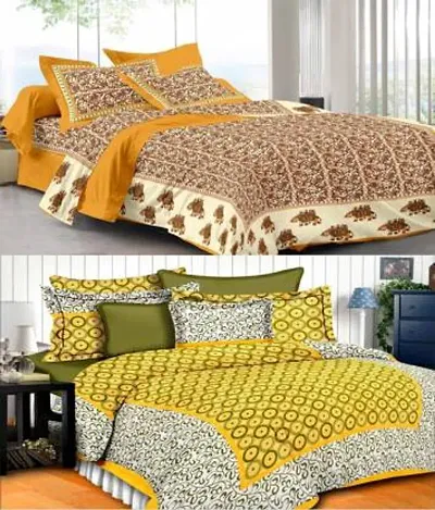 Best Price Cotton Double Bedsheets Combo Of 2 Vol 5