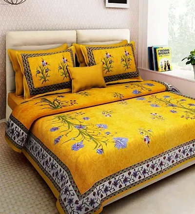 Floral Printed Cotton Double Bedsheets