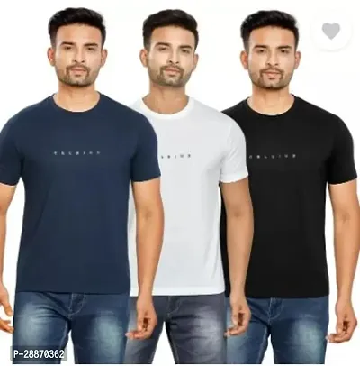 Reliable Cotton Solid Round Neck Tees For Men Pack Of 3