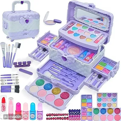 Makeup Kit for Girl - 57PCS Kids Toys Make Up Set,Non Toxic  Washable Little Girls Toddler Toy,Princess Toys Play Makeup for Children Age 4-12 Years Old,Teen Christmas  Birthday Gifts (Purple-thumb0