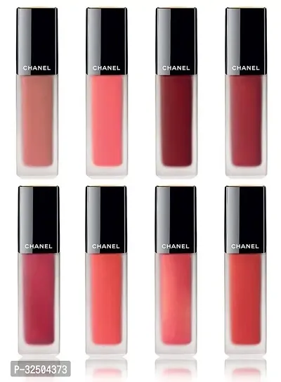 Liquid Lipstick Set Waterproof Lip Makeup for Girls Women Multi Colors Lip Gloss Kit Moisturizing Long Lasting  pack of [08]