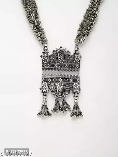 Hella Faishion Long Necklace set in matte black polish..-thumb0