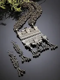 Hella Faishion Long Necklace set in matte black polish..-thumb3