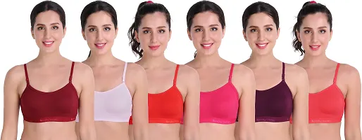 Stylish Blend Solid Bras For Women- Pack Of