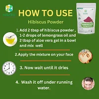 NISARG ORGANIC FARM Hibiscus Powder I Gudhal I 100% Natural  Herbal I Rosa Sinensis I Traditional Method Made I Suitable for Hair pack, Hair oil, Face pack, and Hibiscus Tea-thumb3