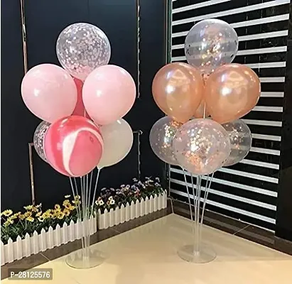 ( BS 2) Party Port 2 Packs Balloon Stand Balloon Holder With 14 Sticks,14 Balloon Cups 6 Vaccum Holders  2 Balloon Base For Birthday Wedding Party Anniversary Decorations