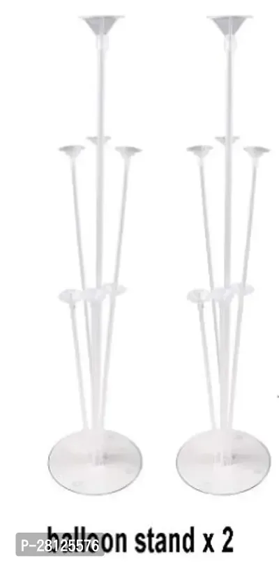 ( BS 2) Party Port 2 Packs Balloon Stand Balloon Holder With 14 Sticks,14 Balloon Cups 6 Vaccum Holders  2 Balloon Base For Birthday Wedding Party Anniversary Decorations-thumb5