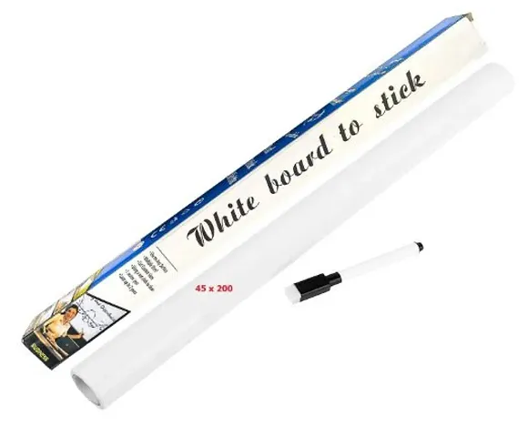 white Board Vinyl Wall Sticker Removable Decal Chalkboard (60 X 200 Cm) (White)