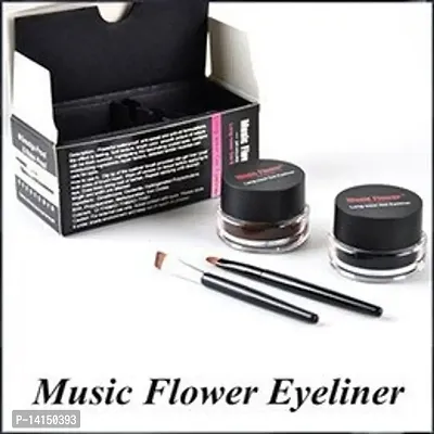 Music Flower Long Lasting Gel Eyeliner, Black and Brown Matte Finish-thumb2