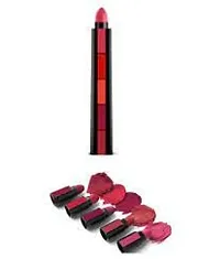 5 in1 Creamy Lipsticks and Liquid Matted Mini Lipsticks 4 Piece Red Edition, 2.5 ml Each - (Pack of 5)-thumb2