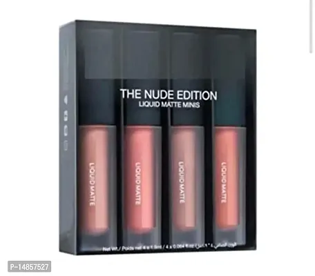 Liquid Matte Mini Lipstick Nude Edition, 8-ml - (Pack of 4)-thumb0