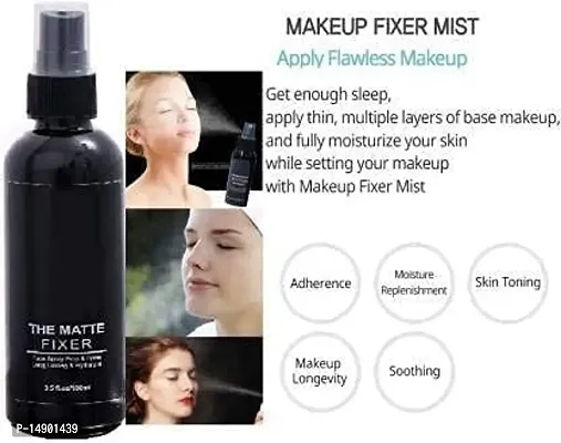 MAKEUP SETTING SPRAY FIXER AND MATTE FINISHING FOUNDATION  GEL FACE PRIMER  3D CONTOUR CONCEALER HIGHLIGHTER STICK  PUFF SOFT BLENDER-thumb4