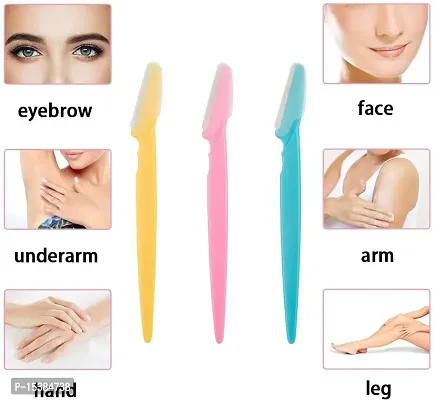 Eyebrow Painless Facial Hair Remover Razor for Face, Women and Men (Multicolour)-thumb0
