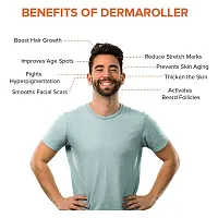 Derma Roller with 540 Titanium Alloy Micro Needles 0.5 mm | Suitable for Beard Also | Reduces Hair Fall | Stimulates Hair Follicles | Easy to use | Safe  Effective-thumb3