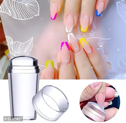 Nail Art Stamper Clear Silicone Stamping Jelly with Acrylic for French Nail  (Transparent)-thumb2