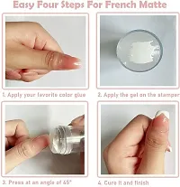 Nail Art Stamper Clear Silicone Stamping Jelly with Acrylic for French Nail  (Transparent)-thumb2