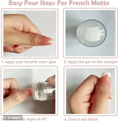 Nail Art Stamper Clear Silicone Stamping Jelly with Acrylic for French Nail  (Transparent)-thumb3