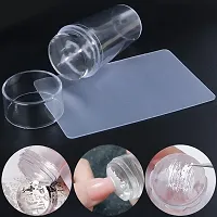 Soft Silicone Jelly Nail Stamper Tool Nail Art Stamper Kit for French Nail  (TRANSPARENT)-thumb1