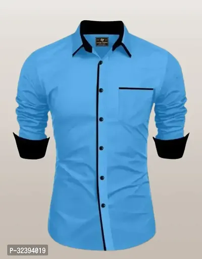 Stylish Cotton Solid Casual Shirt for Men-thumb0