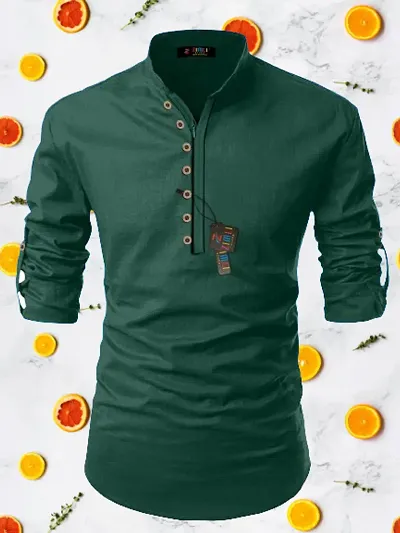 Reliable Blend Solid Kurta For Men