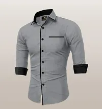 Stylish Cotton Solid Casual Shirt for Men-thumb3