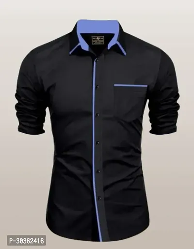 Stylish Cotton Solid Casual Shirt for Men-thumb0