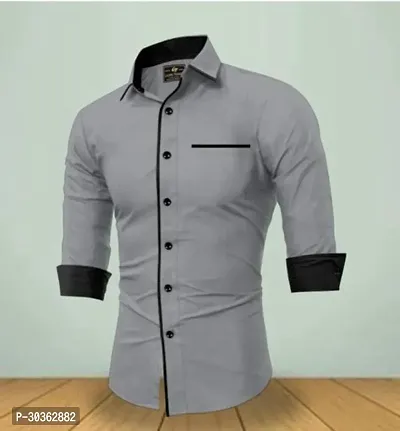 Stylish Cotton Solid Casual Shirt for Men-thumb2