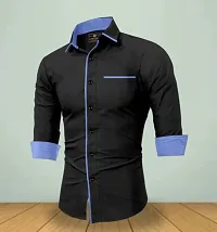 Stylish Cotton Solid Casual Shirt for Men-thumb1