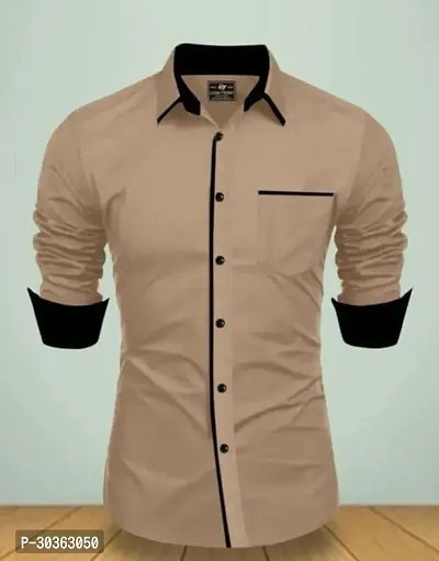 Stylish Cotton Solid Casual Shirt for Men-thumb0