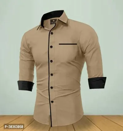 Stylish Cotton Solid Casual Shirt for Men-thumb3