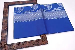 Beautiful Blue Art Silk Zari Saree with Blouse Piece For Women-thumb3