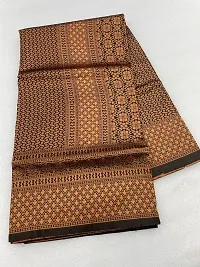 Beautiful Brown Art Silk Zari Saree with Blouse Piece For Women-thumb4