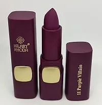 Hilary Rhoda Gorgeous Matte Colour Lipstick, Waterproof and Long-lasting lipstick fo 18hrs for Women  Girls(Purple Villain)-thumb1