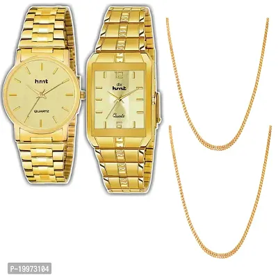 Stylish Men's Watches  2 Gold Chain