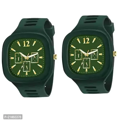 Combo of 2 Green Stylish Men's Watches