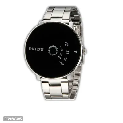 Black Dial Silver Chain Stylish Men's watch-thumb0
