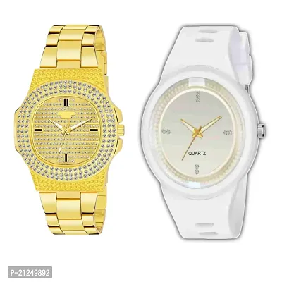 Stylish Diamond  Round Miller Watches pack of 2