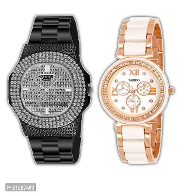 Stylish Diamond  White Gucci Watches pack of 2
